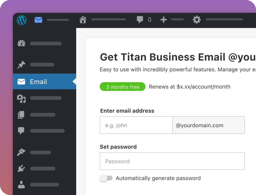 Titan Email Partners - Wordpress Plugin