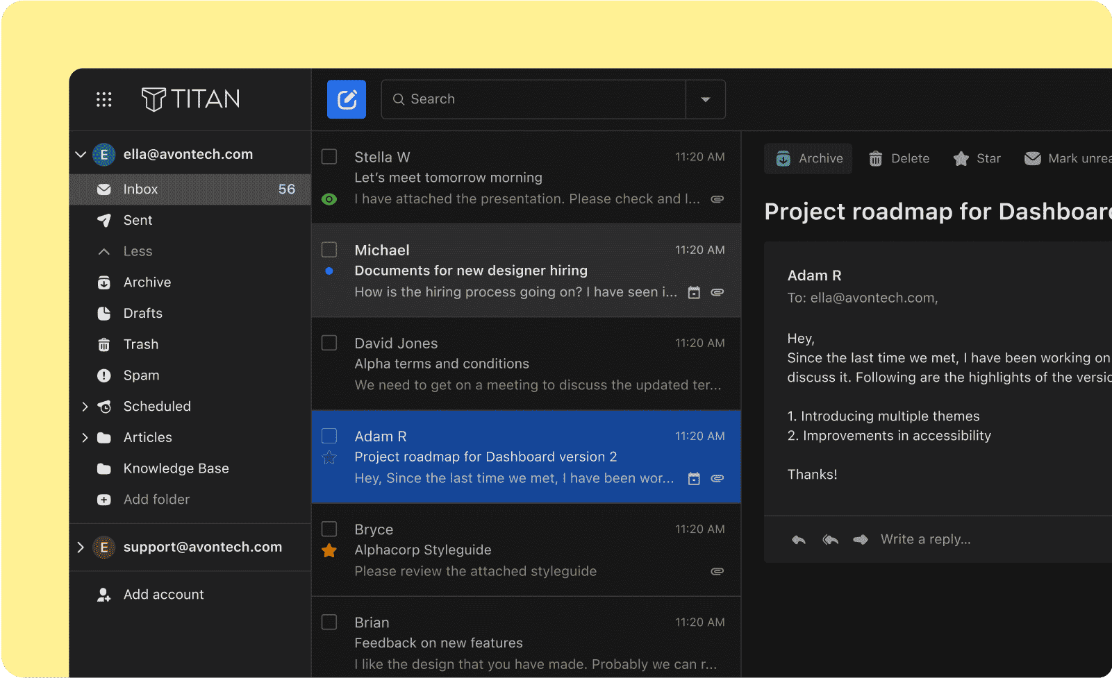 Graphite colors with emphasis on the menu sidebar
